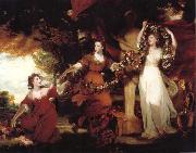 REYNOLDS, Sir Joshua Three Ladies adorning a term of Hymen painting